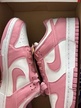 Nike Women’s Pink and White Low-Top Sneakers